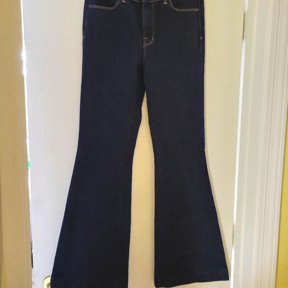 J Brand Dark Denim Flared Jeans size 28 woman's "The Doll" - Picture 9 of 10